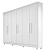 Guarda roupa Sergipe 6 portas 100% MDF Branco - Imagem 1