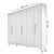 Guarda roupa Sergipe 6 portas 100% MDF Branco - Imagem 4