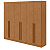 Guarda Roupa Bertha 06 portas Larg. 2,70m Amendoa Clean - Imagem 1