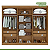 Guarda Roupa Bertha 06 portas Larg. 2,70m Amendoa Clean/Off White - Imagem 8