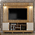 Home Plenus com Led TV até  60' Larg. 2,00m Cinamomo/Off White - Imagem 2
