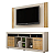 Rack com Painel de brinde Firenze para TV até 50"  Off White/Cinamomo - Imagem 1