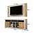 Rack com Painel de brinde Firenze para TV até 50"  Off White/Cinamomo - Imagem 4