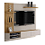 Home Suspenso Montana para TV até 60" Larg. 2,00m Off White/Cinamomo - Imagem 1