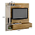 Home Suspenso Los Angeles para TV até 60" Larg. 1,60m Cinamomo/Off White - Imagem 3