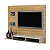Painel Hades para TV até 46" Larg. 1,45m Cinamomo/Off White - Imagem 1