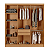 Guarda Roupa Cairo 100% MDF 06 portas Larg. 1,80m Nature - Imagem 3