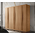 Guarda Roupa Grécia 100%MDF 06 portas Larg. 1,80m Naturale - Imagem 2