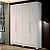 Guarda Roupa Sergipe 4 Portas 100% MDF Larg. 1,20m  Branco - Imagem 2