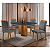 Mesa Berlim 90cm com 4 cadeiras 100% MDF Grafite/Imbuia - Imagem 1