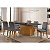 Mesa Luna 1,80m com 6 Cadeiras 100% MDF Grafite/Imbuia - Imagem 1