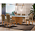 Mesa Nevada 1,80m 100% MDF com 6 cadeiras Off White/imbuia - Imagem 1