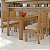 Mesa Athenas 1,20m 100% MDF com 4 cadeiras Amendoa Clean - Imagem 1