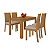 Mesa Athenas 1,20m 100% MDF com 4 cadeiras Amendoa Clean - Imagem 2