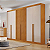 Guarda Roupa 6 portas Siena 100% MDF Ripado Larg. 2,70m Nature/OFF White - Imagem 2