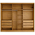 Guarda Roupa 6 portas Siena 100% MDF Ripado Larg. 2,70m Nature/OFF White - Imagem 4