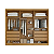 Guarda Roupa 6 portas Siena 100% MDF Ripado Larg. 2,70m Nature/OFF White - Imagem 3