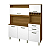 Armário de cozinha 100% MDF Smart Larg. 1,80m Freijó/Branco - Imagem 1