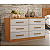 Comoda Ibiza 100% MDF Larg. 1,50m Nature/OFF White - Imagem 2