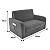 Sofá cama Sofanet CINZA - Imagem 2