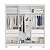Guarda Roupa Curitiba 100% MDF Larg. 2,40m Branco - Imagem 3