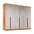 Guarda Roupa Alvorada 100% MDF Larg.: 2,70 Nature/OFF WHITE - Imagem 1
