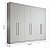 Guarda Roupa Alvorada 100% MDF Larg.: 2,70 Branco - Imagem 3