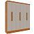 Guarda Roupa Bariloche Larg.: 1.80cm Cinamomo/OFF WHITE - Imagem 1