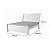 Cama casal Siena Larg.: 1,40 Branco - Imagem 3