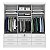 Guarda Roupa Chicago 03 PTS Deslizantes Larg. 2,00cm Neve - Imagem 3