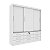 Guarda Roupa Chicago 03 PTS Deslizantes Larg. 2,00cm Neve - Imagem 1