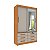 Guarda Roupa Chicago 2 PTS Deslizantes Larg. 1,33cm Cinamomo/OFF WHITE - Imagem 1