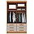 Guarda Roupa Chicago 2 PTS Deslizantes Larg. 1,33cm Cinamomo/OFF WHITE - Imagem 3