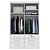 Guarda Roupa Chicago 2 PTS Deslizantes Larg. 1,33cm Neve - Imagem 3