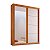 Guarda Roupa Búzios 100% MDF C/ 2 PTS Deslizantes Nature/OFF WHITE - Imagem 1