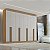 Guarda Roupa Daymond 100%MDF Cinamomo/OFF WHITE - Imagem 1