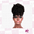 Rabo Coque Afro Puff com franja Fibra Orgânica Premium - Imagem 5