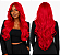 Wig Yasmin Fibra Orgânica Ondulada Com Franja 60cm - Imagem 2