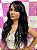 Wig Bella Fibra Orgânica Premium Ondulada Com Franja 60cm - Imagem 5