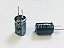 Capacitor Eletrolítico 150UF/35V 8X12MM 105°C P:5,00MM PREFORMADO 7,5mm - Imagem 1
