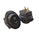 Chave Gangorra UnipolarL/D 6A 120V 16123 Grafite Oval 2 Terminais Margirius - Imagem 1