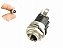 Conector JACK J4 COM ROSCA 2,1X5,5mm CHASSIS PARA Plug P4 - Imagem 3
