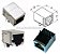 Conector JACK MODULAR 90°G RJ50 10P10C BLINDADO SS-641010S-A-NF-RMK4 - Imagem 1