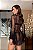 Neglige Robe Em Tule com Detalhes em Renda Lingerie - Imagem 2