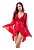Neglige Robe Em Tule com Detalhes em Renda Lingerie - Imagem 7