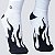 Meia Chronic Cano Alto Black Flame Branca - Imagem 4