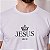 Camiseta Básica Cristã Unissex Jesus Meu Rei 30.1 penteado - Imagem 2