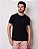 Camiseta Básica Preta Lisa unissex 30.1 penteado - Imagem 2
