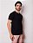 Camiseta Básica Preta Lisa unissex 30.1 penteado - Imagem 4