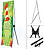 PORTA BANNERS  X  - 1,80 X 80 AJUSTAVÉL - Imagem 1
